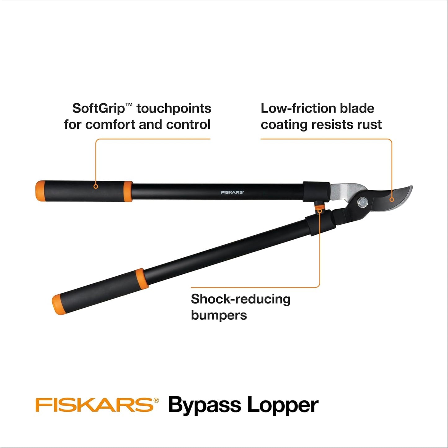 Bypass-Astschere mit präziser Stahlklinge, Bypass-Astschere 71,1 cm, Astschere