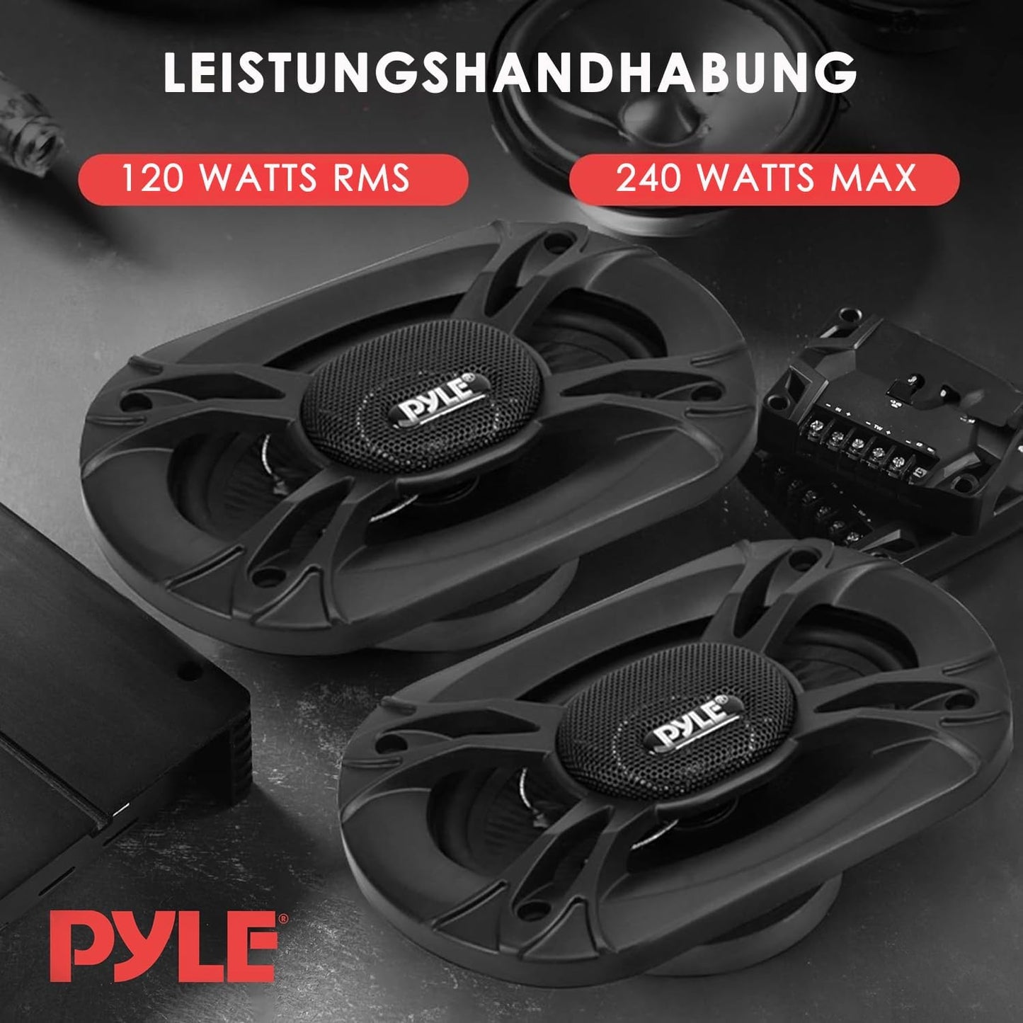 3-Wege Auto-Lautsprecher Set PL4163BK, 4 x 6 Inch