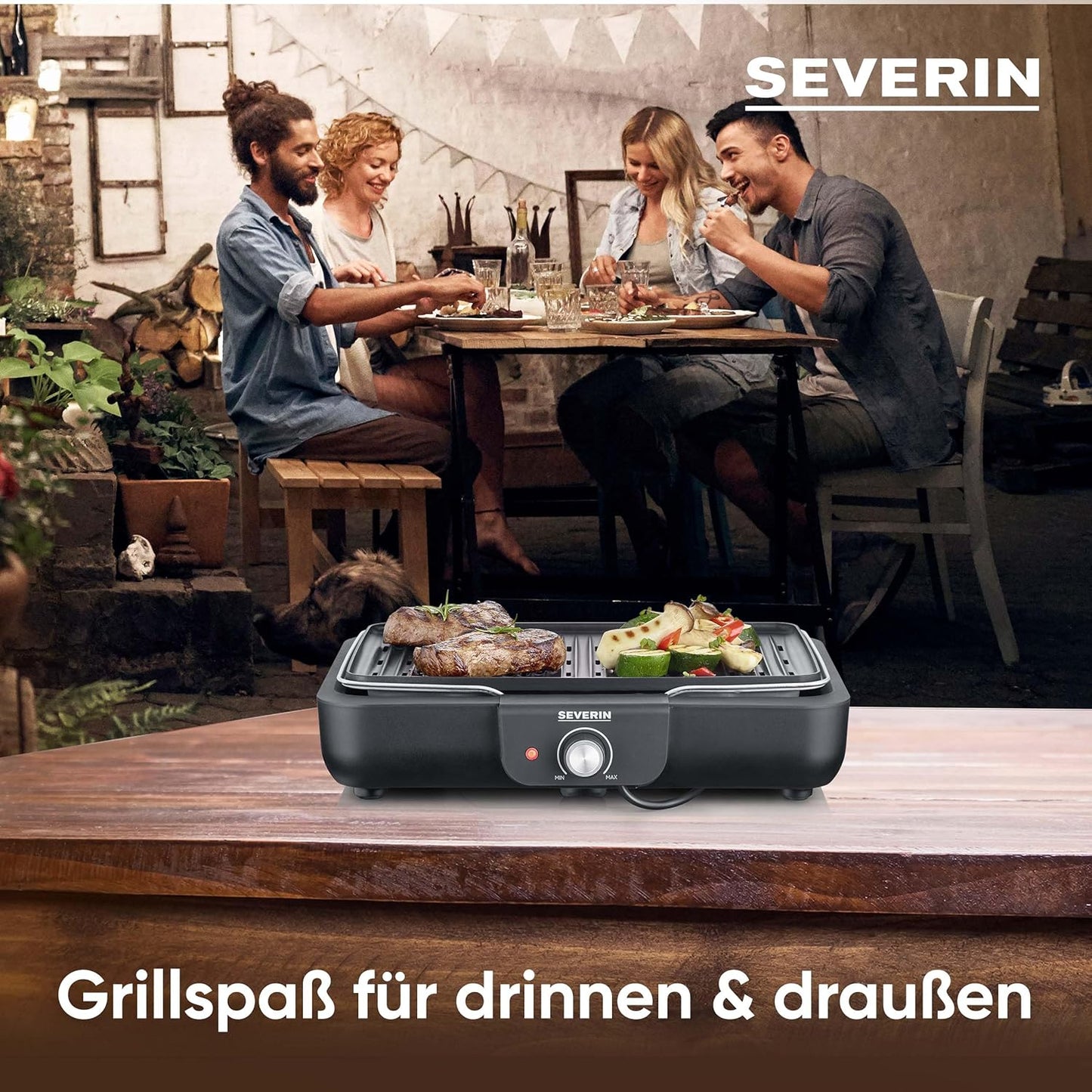 Tischgrill PG 8556, Aluminium-Grillplatte