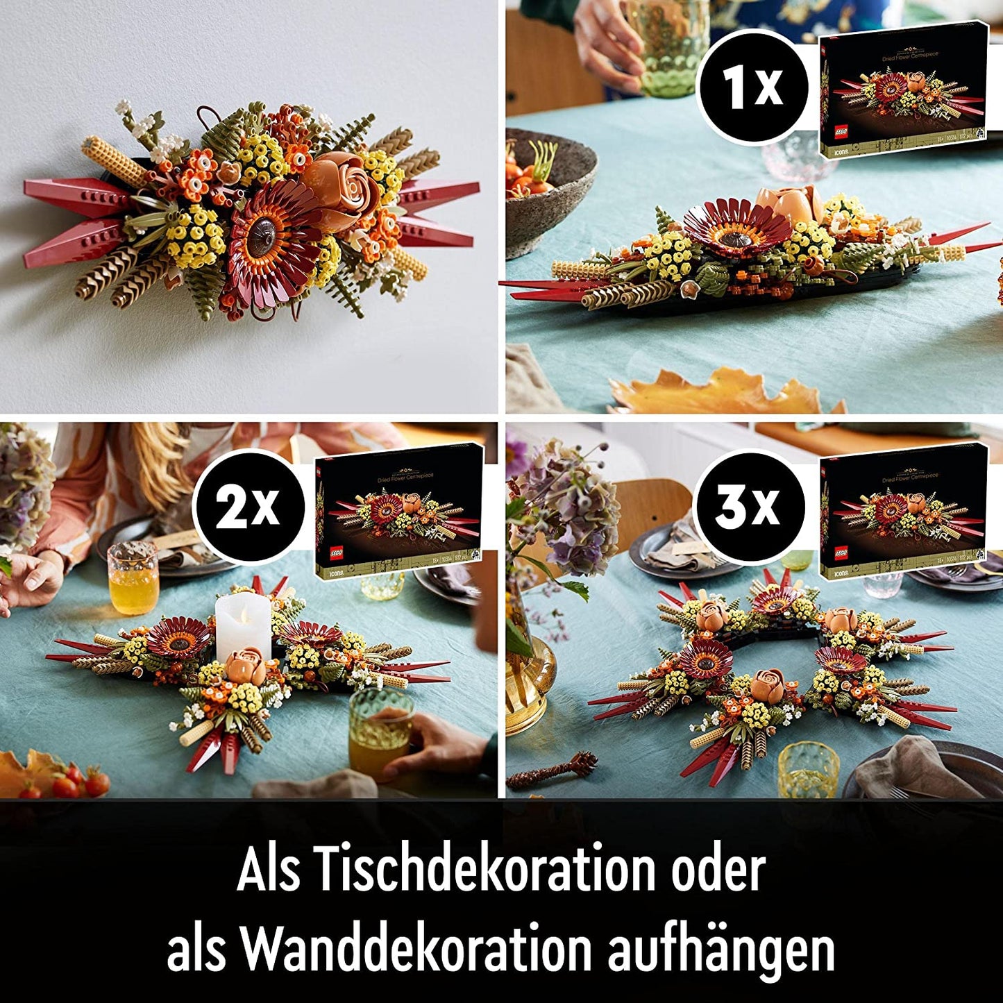 10314 Icons Trockenblumengesteck, Konstruktionsspielzeug, Single