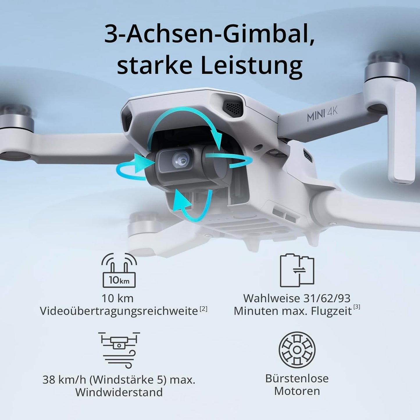 Mini 4K Fly More Combo, Mini 4K Fly More Combo (93min Flugzeit)
