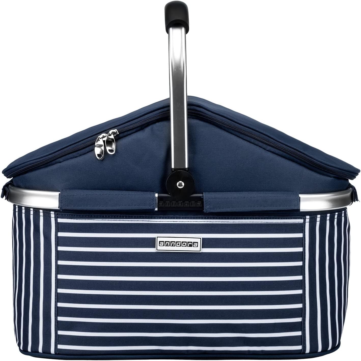 Isolierender Einkaufskorb, Iso: Navy Gestreift