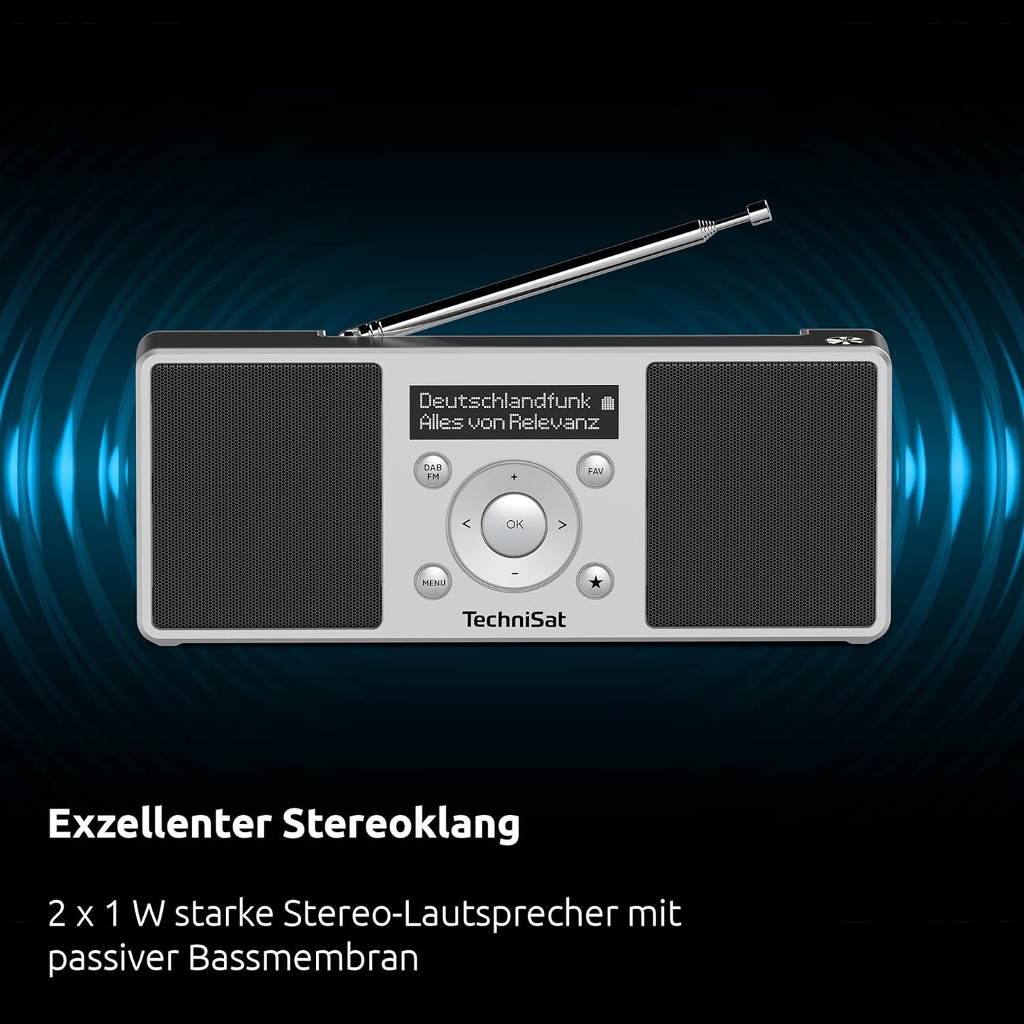 DIGITRADIO 1 S, Schwarz/Silber DIGITRADIO 1, Stereo