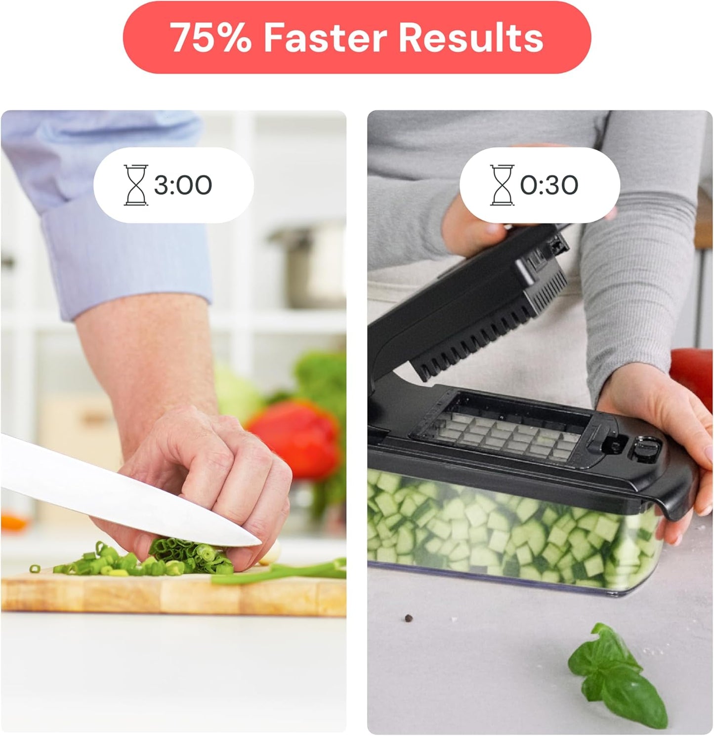 Gemüsezerkleinerer, 9-in-1 Schwarz