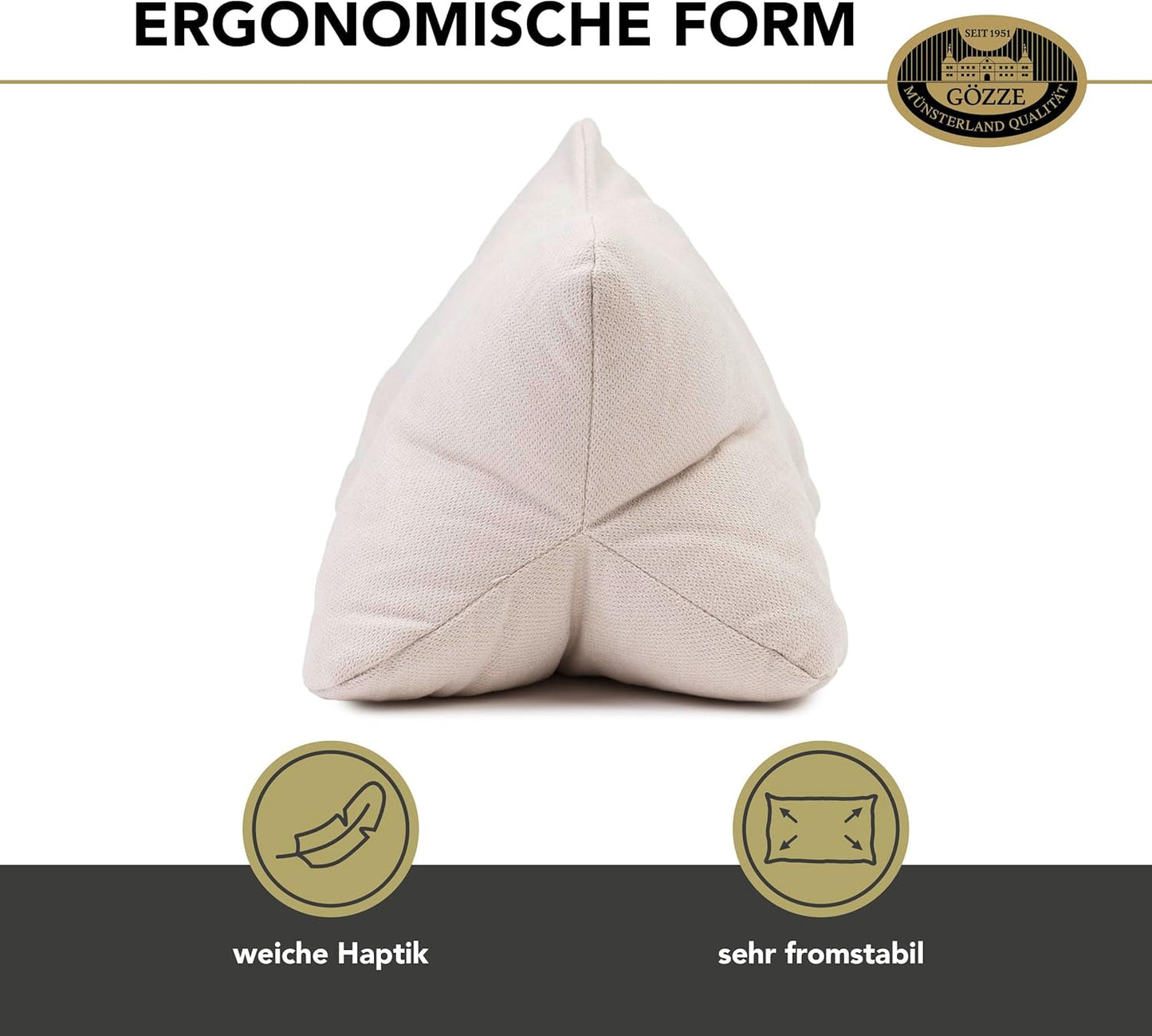 Kuscheliges Lesekissen Darco, Creme