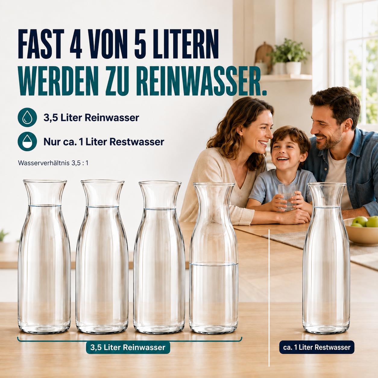 Auftisch Umkehrosmoseanlage Aqualiva Elan mit Heisswasserspender, Osmoseanlage: Weiss
