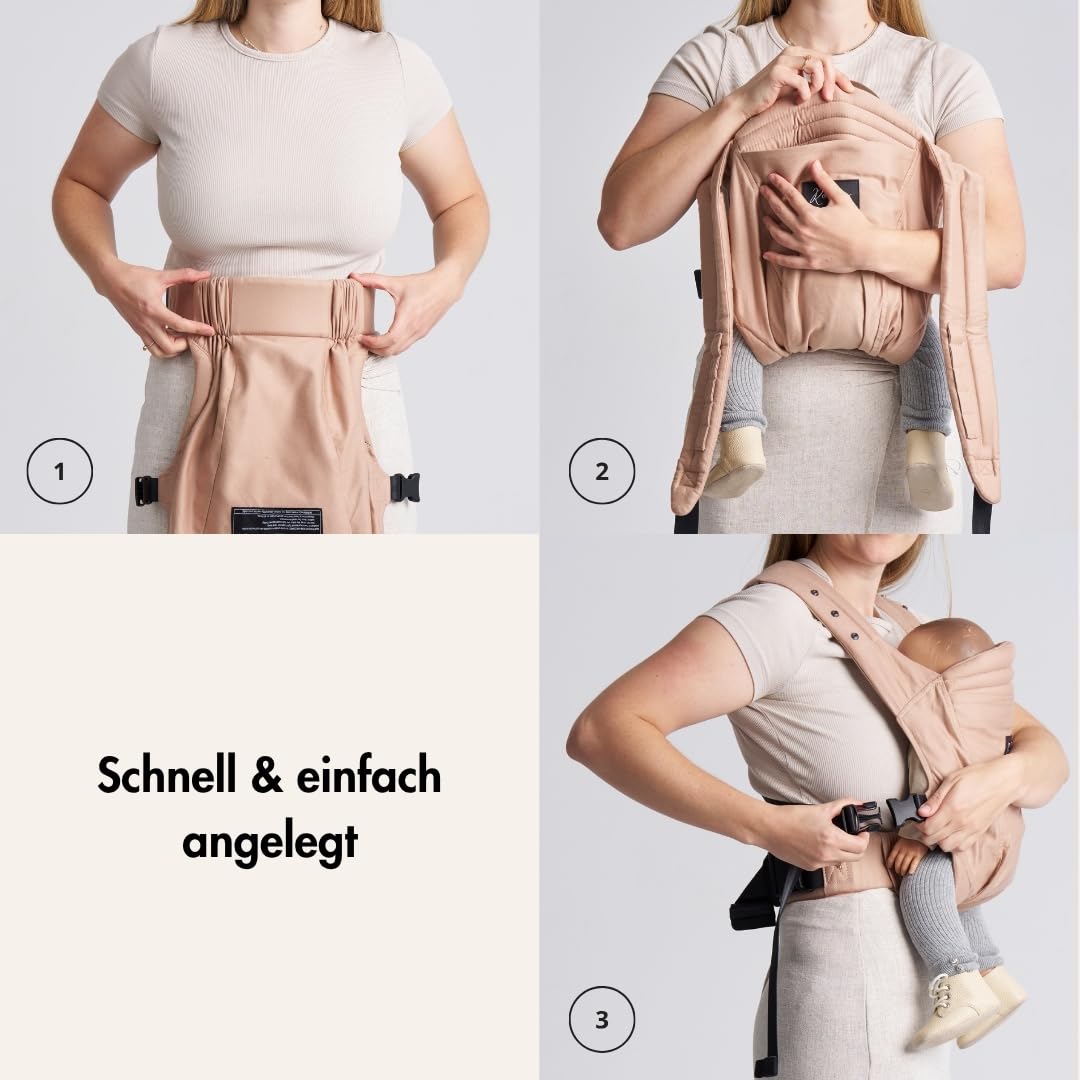 Ergonomische Babytrage, Beige