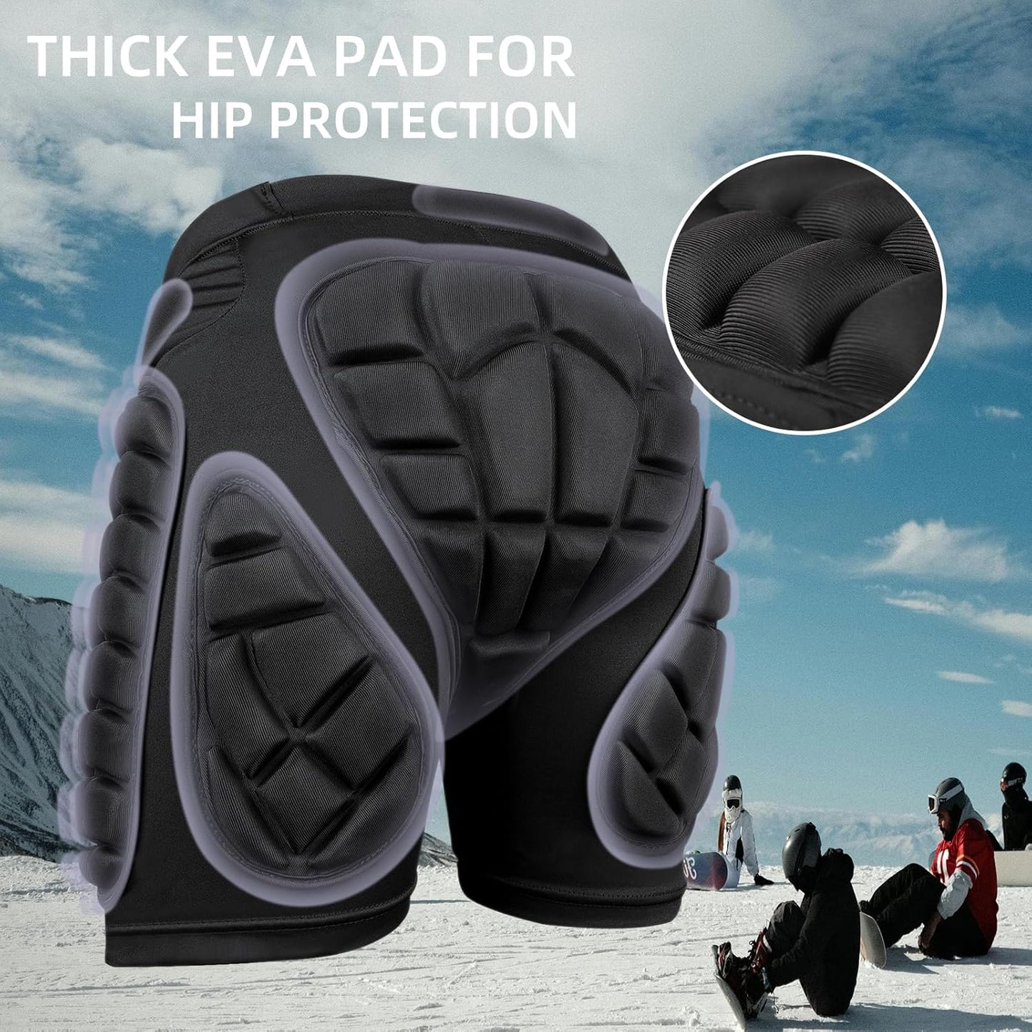 Hüftprotektor-Shorts für Wintersport, XXL