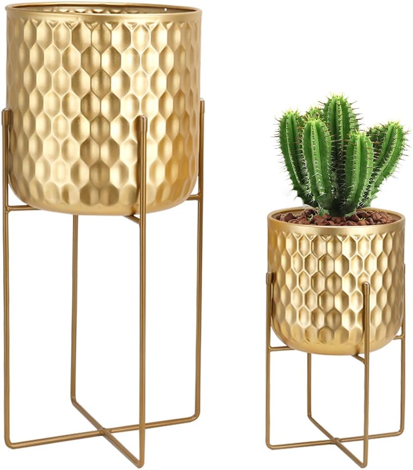 Pflanzgefäss-Set 9007, Gold