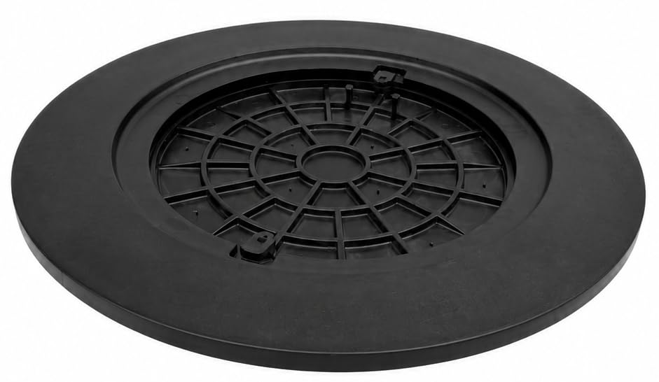 Hochbelastbare Schachtabdeckung, Schwarz