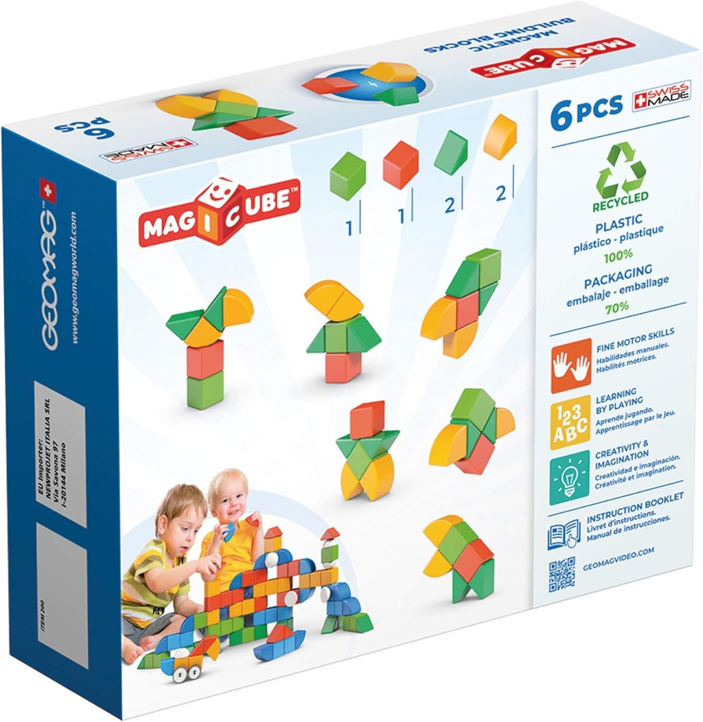 Magicube Magnetische Blöcke, 6 pz
