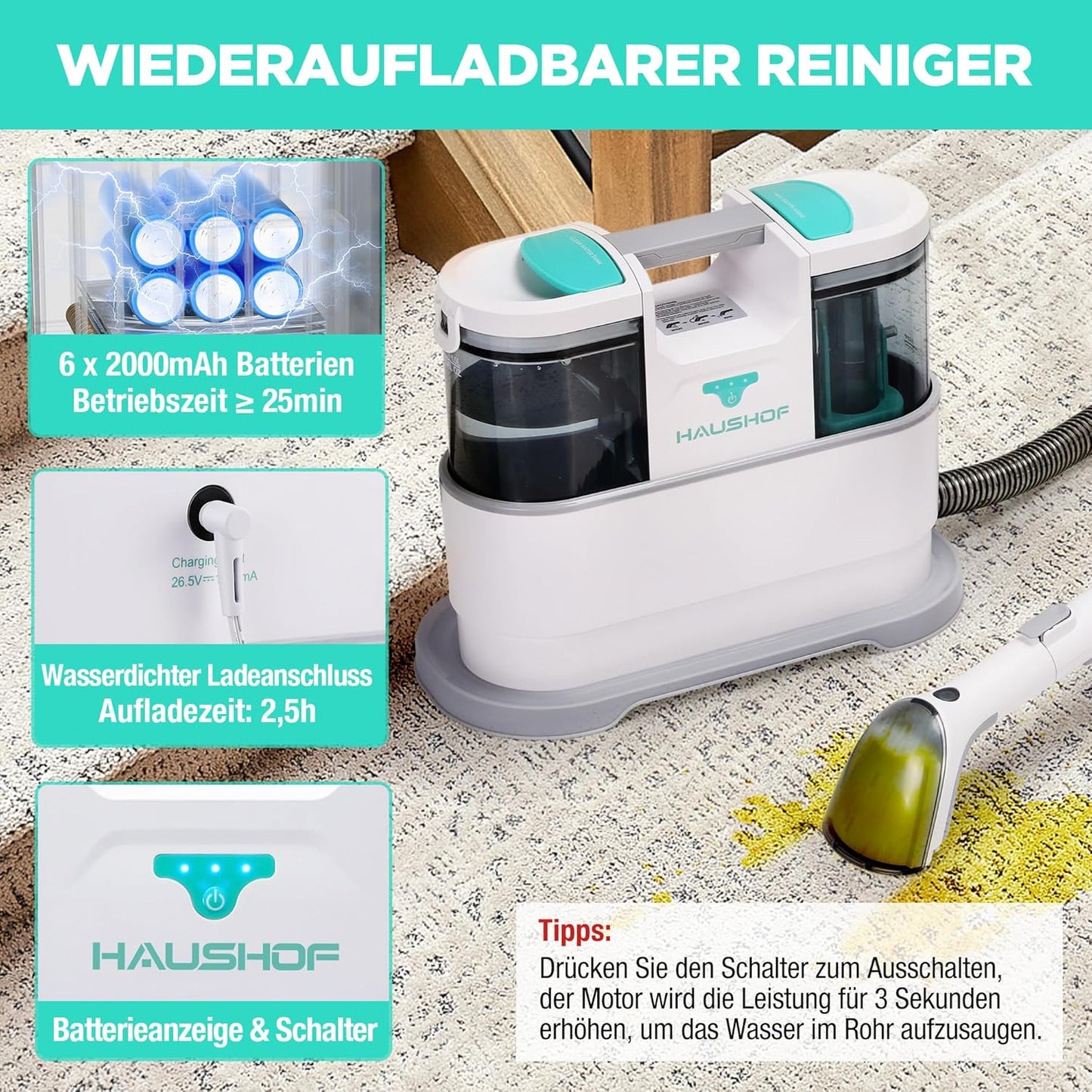Akku-Fleckenreiniger StainZapper Air, StainZapper Air
