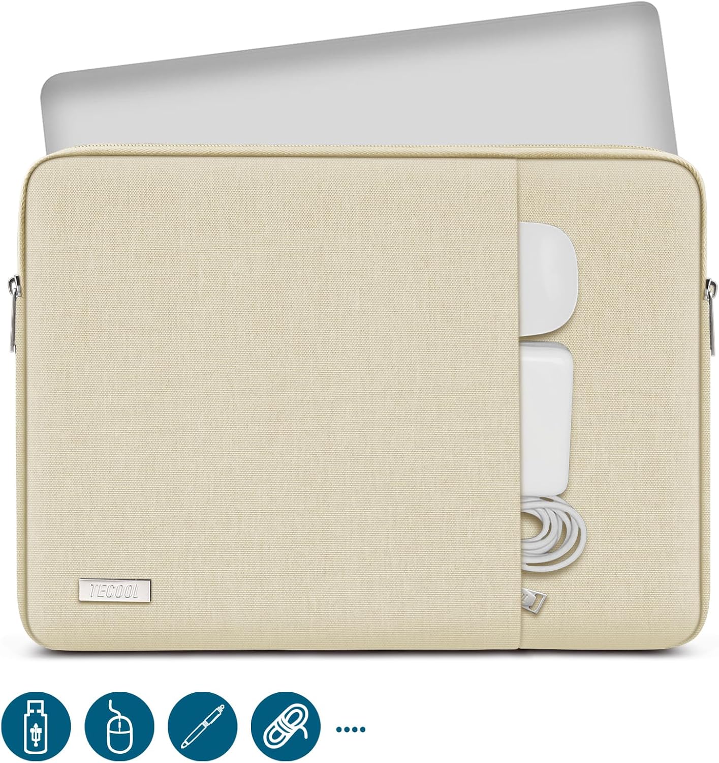 14 Zoll Laptoptasche für Lenovo, HP, Acer, Dell, 14 inch Beige
