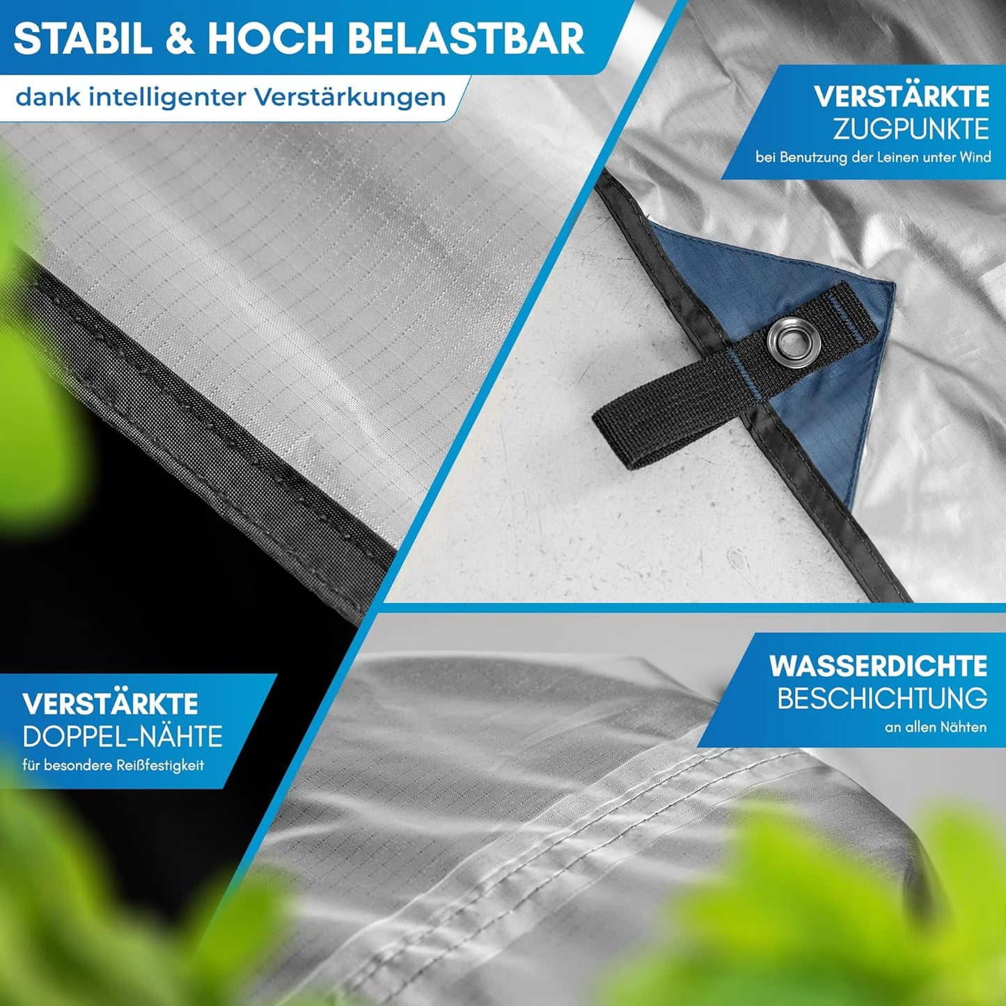 Wasserdichtes Tarp, Blau 300 x 400 cm