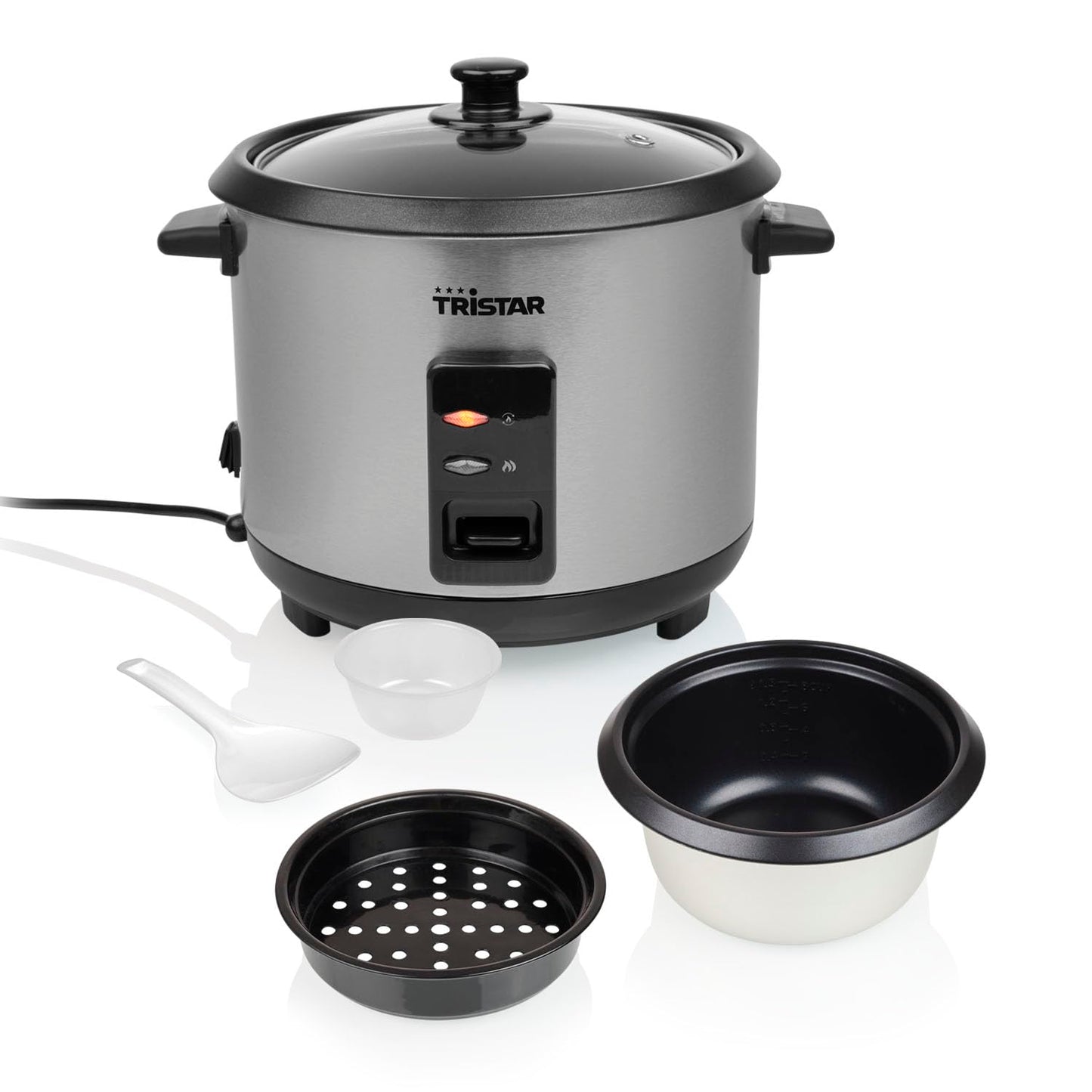 RK-6145 Reiskocher mit Dampfgaraufsatz und Warmhaltefunktion, Neue version 1.5L