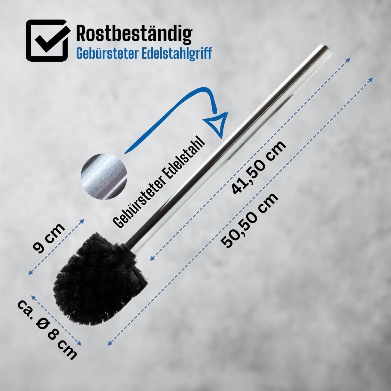12er-Set Ersatz WC-Bürstenkopf, 10er Set Schwarz