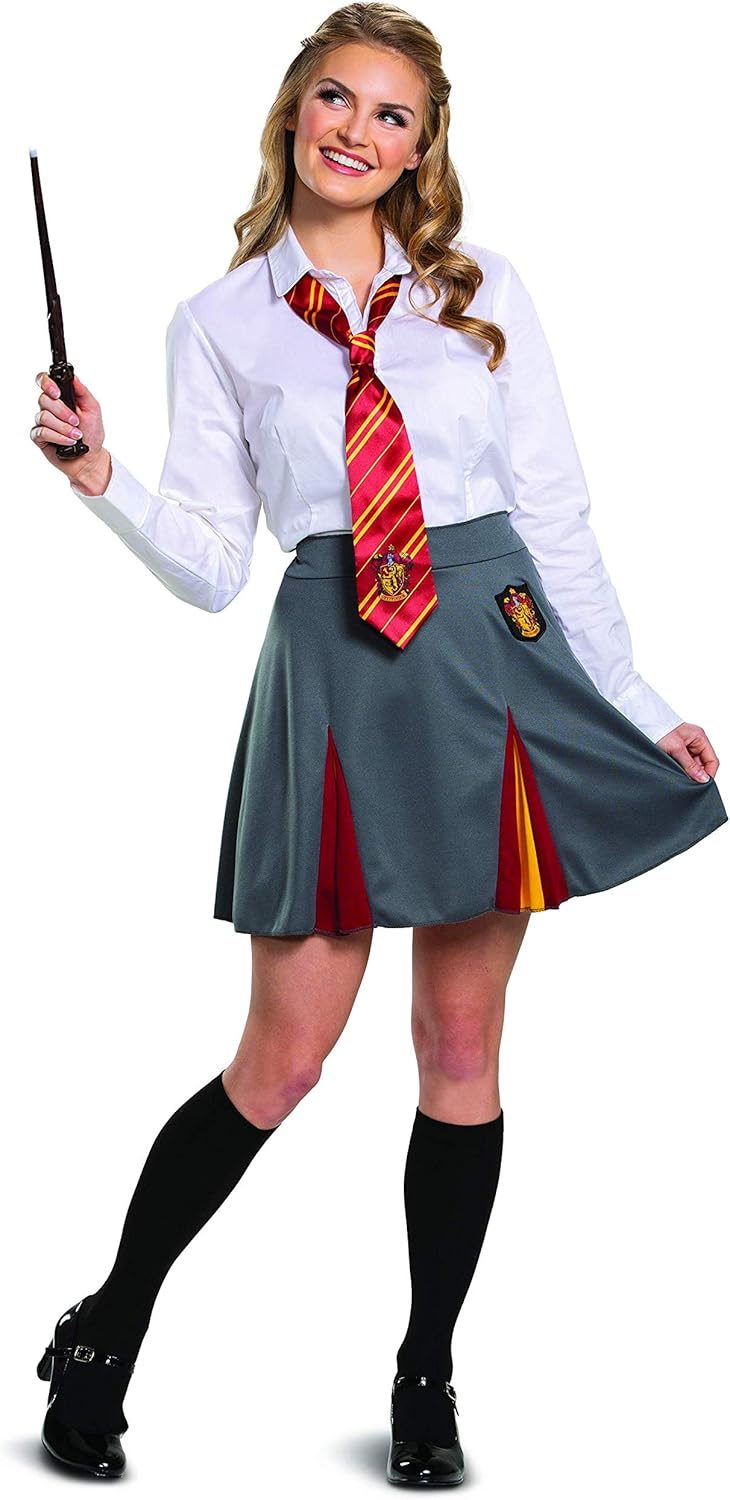 Gryffindor Rock Kostüm, Grau & Gold Women's Small (4-6)