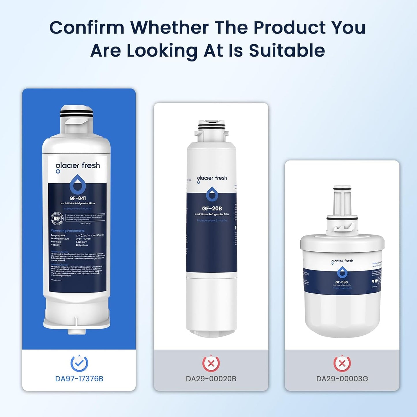 2er Pack Wasserfilter-Ersatz für Samsung Modelle