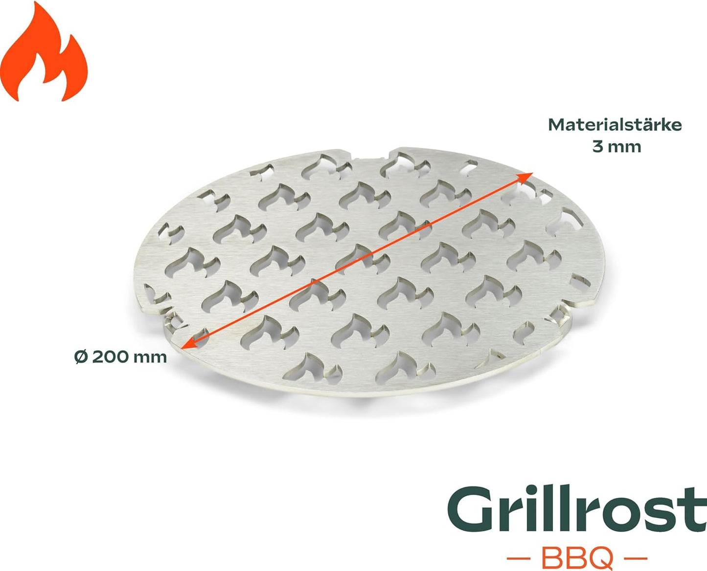 Grilleinsatz für Feuerplatten, Grilleinsatz Ø 20cm