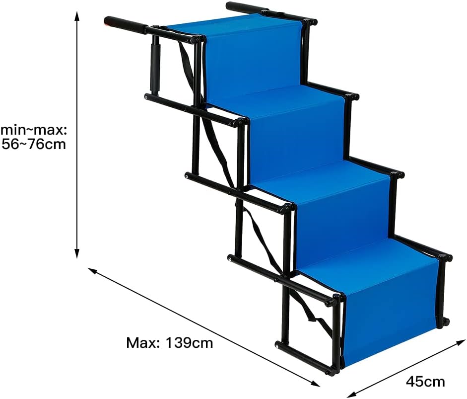Hunderampe, Blau 45*139*56-76CM