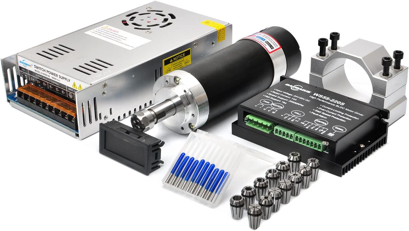 CNC Bürstenloser Spindelmotor Kit, ER11 ; 600 W Er11-Kit