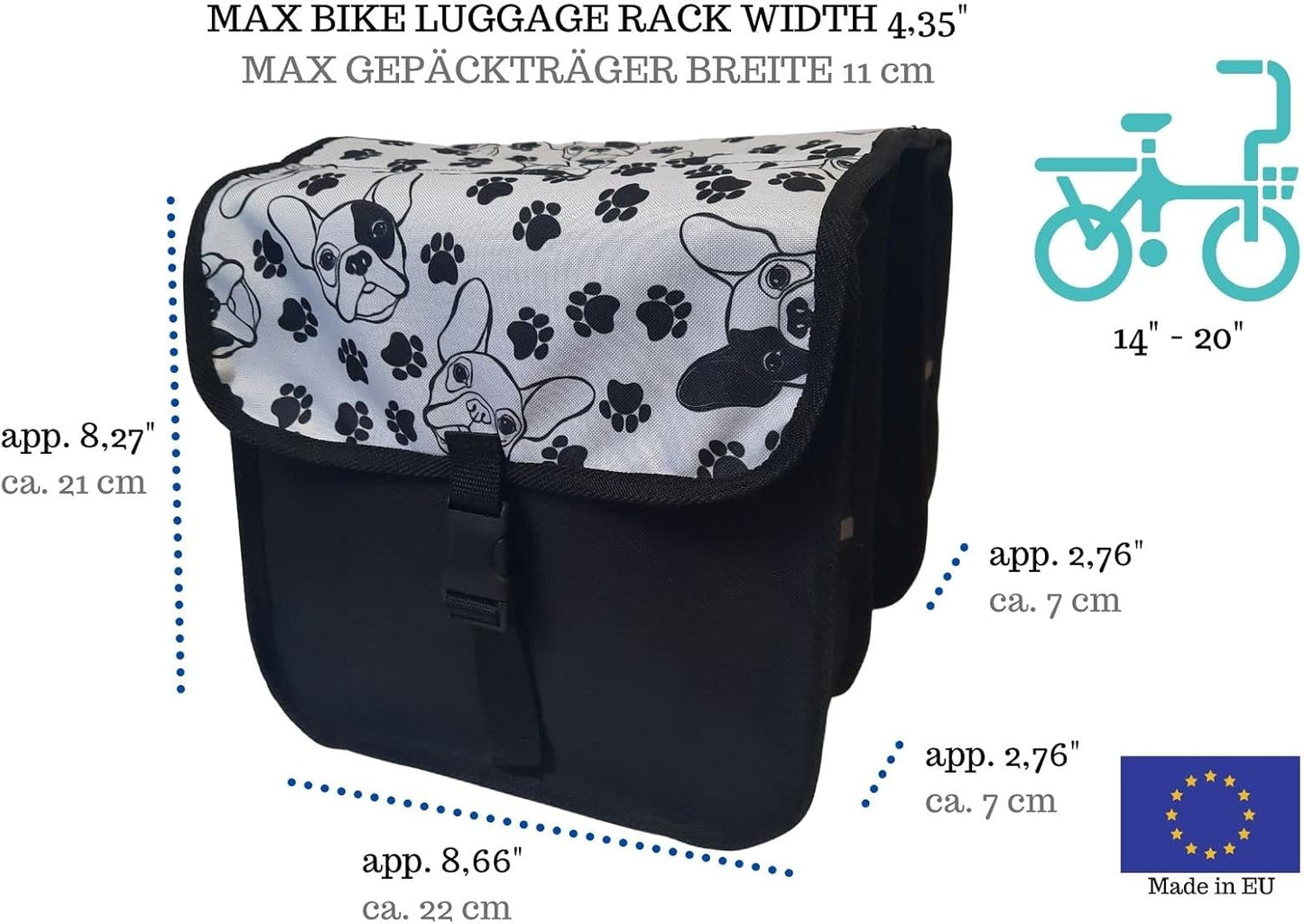 Gepäckträgertasche für Kinder, 46 - Mini - Hund