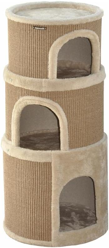 3-Etagen Kratzbaum-Spieltonne Luna, beige
