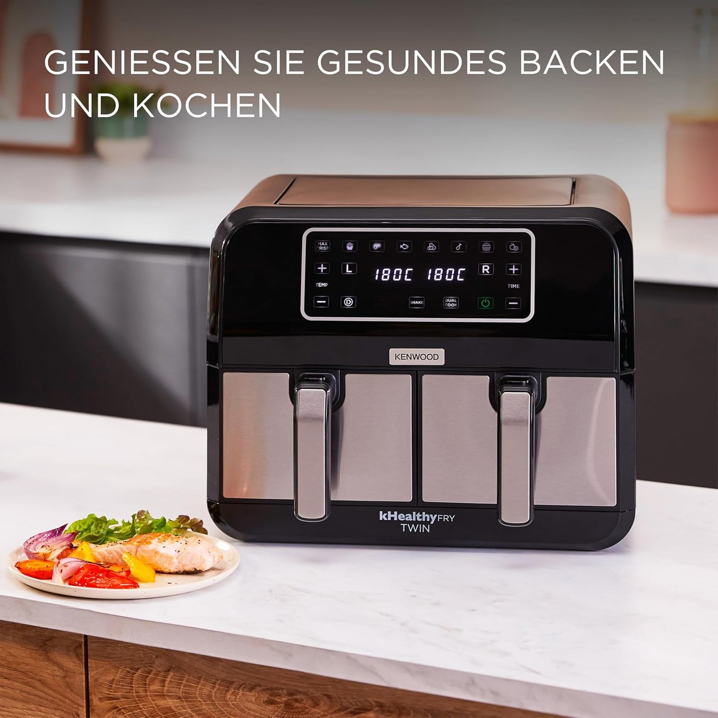 Twin Airfryer mit Doppelkammer (8 Programme)