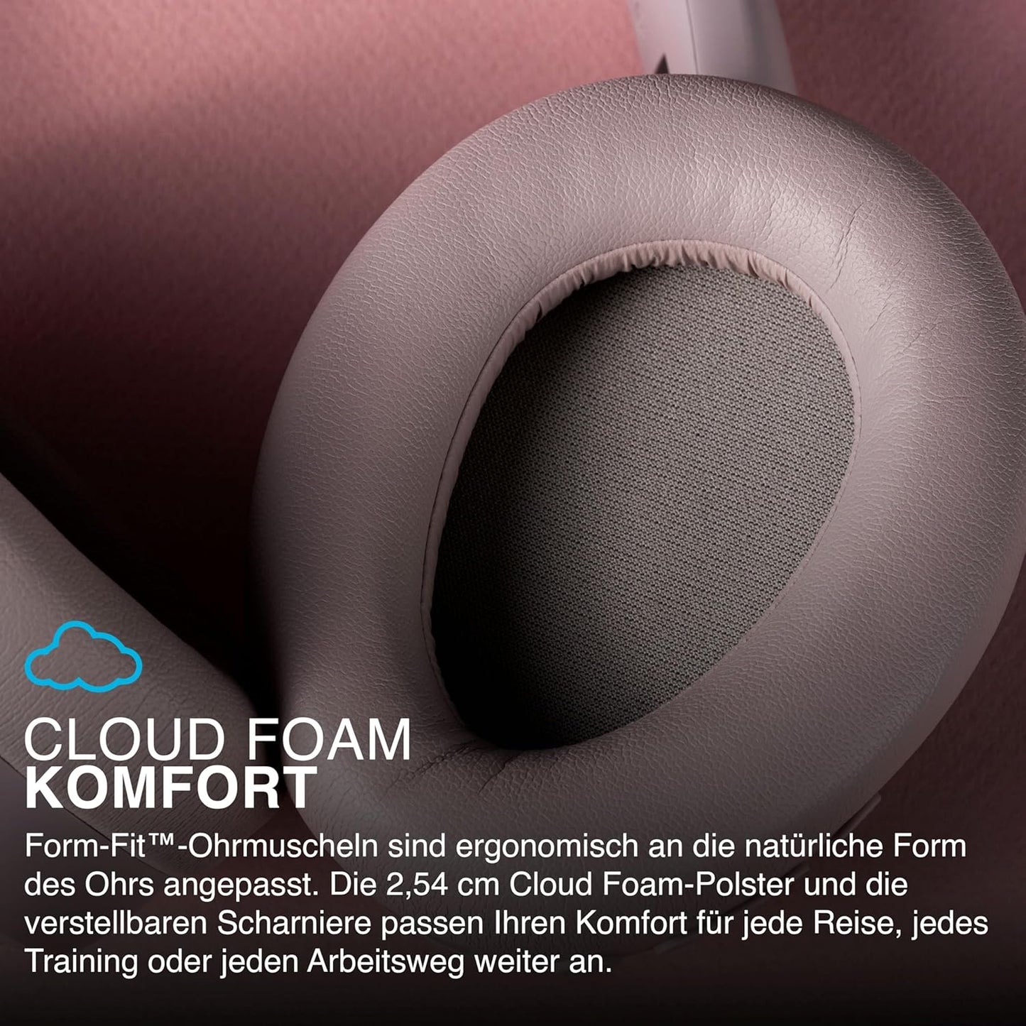 JBuds Lux ANC Over-Ear Bluetooth Kopfhörer, Mauve