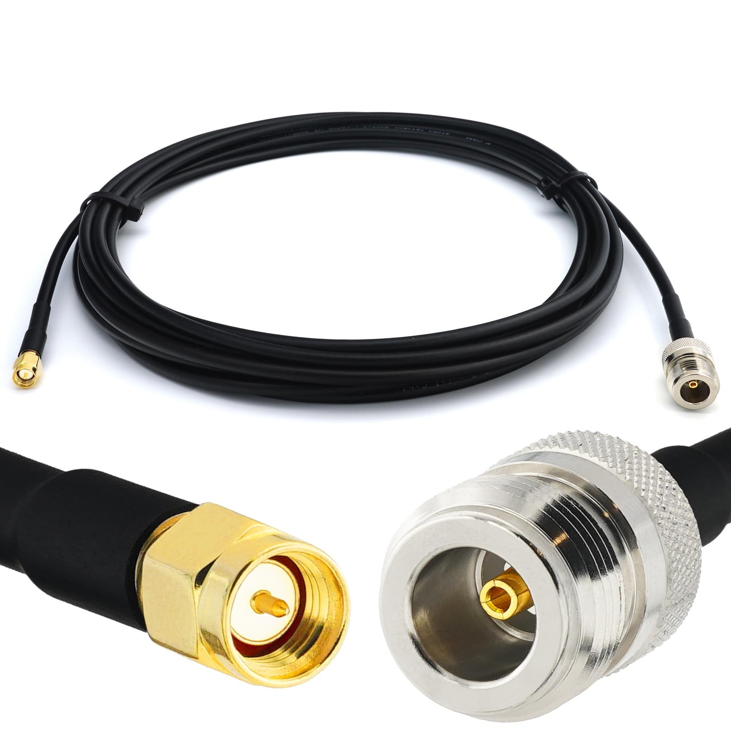 Koaxialkabel SMA/N Verlängerung für LTE/5G Antennen, 5 m SMA Male / N Female