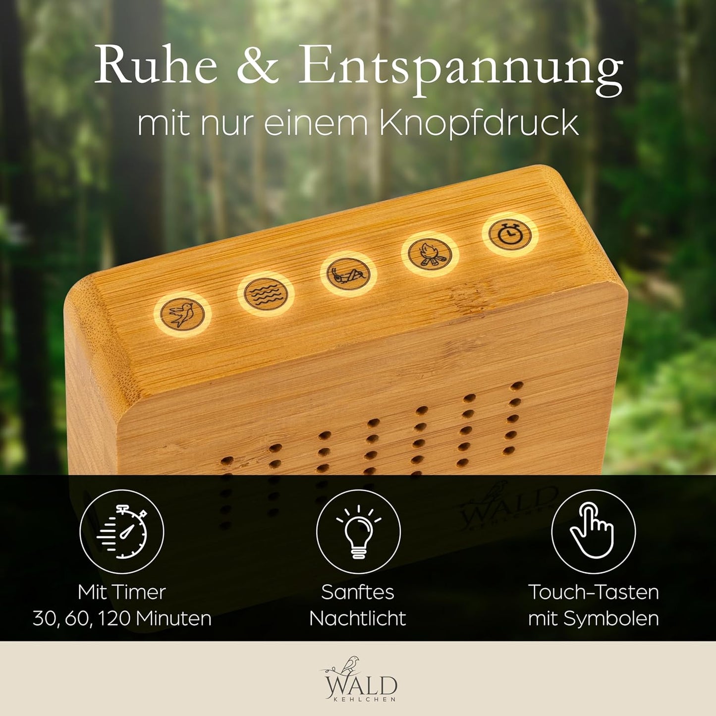 Vogelgezwitscher Soundbox mit Bewegungsmelder & Nachtlicht