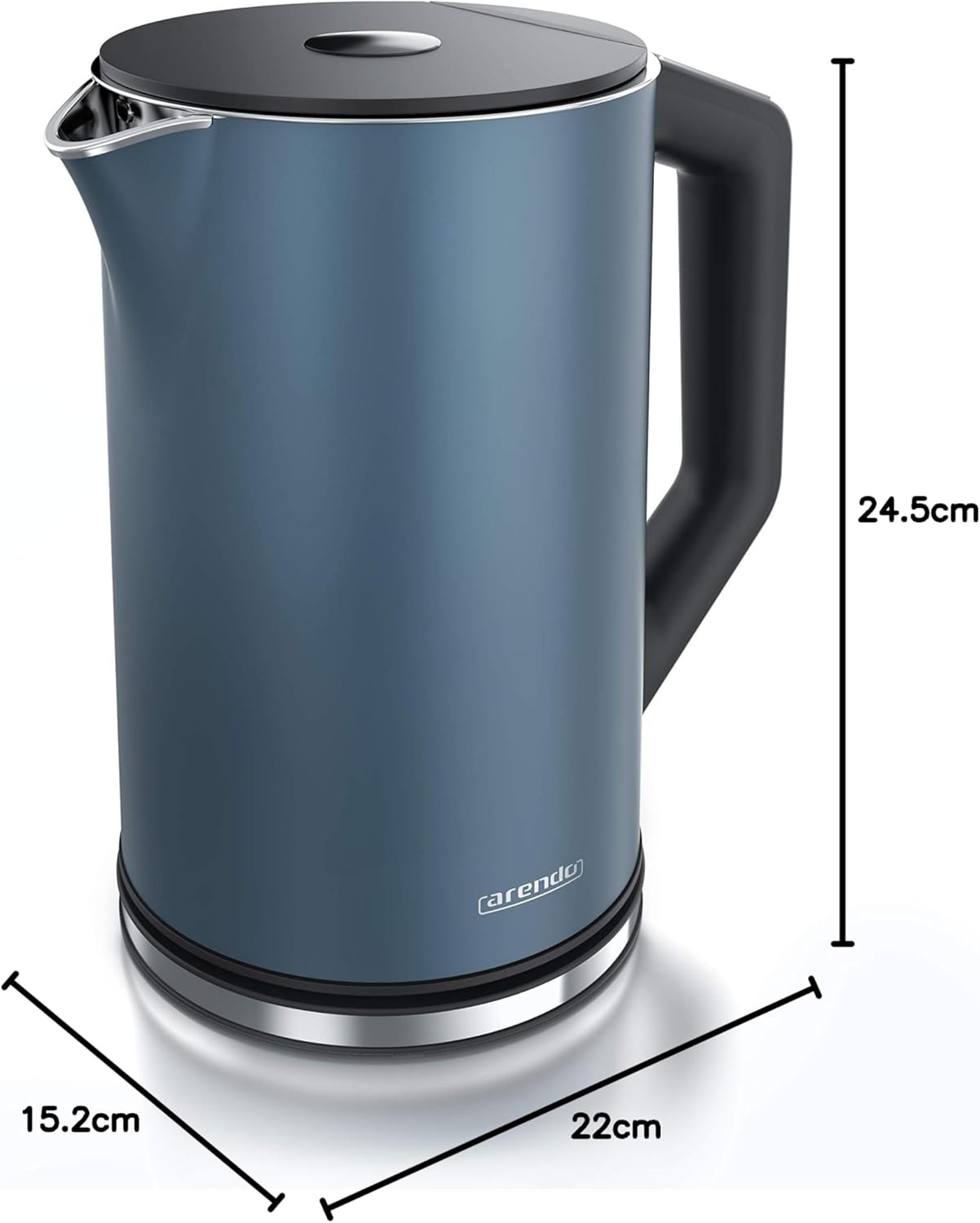 Edelstahl Wasserkocher mit Temperatureinstellung
