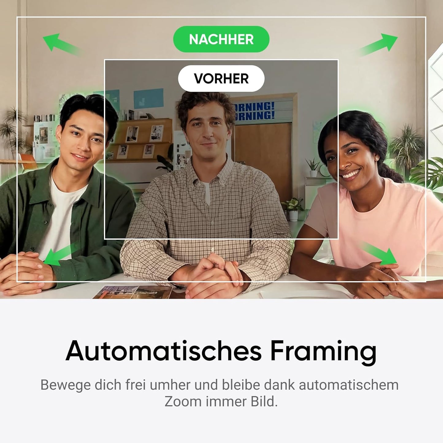 2C Webcam mit Auto-Framing und HDR, Polarweiss Standard-Bundle