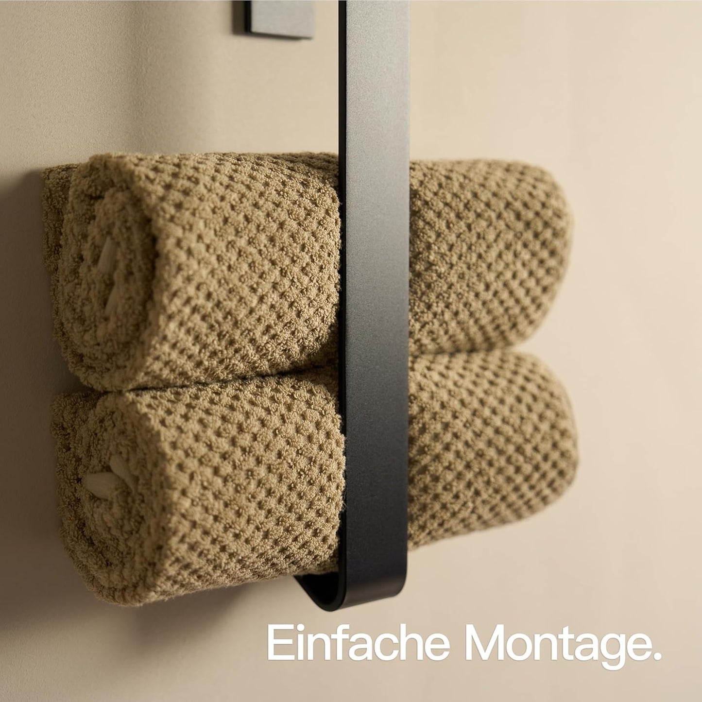 Selbstklebender Handtuchhalter, Schwarz