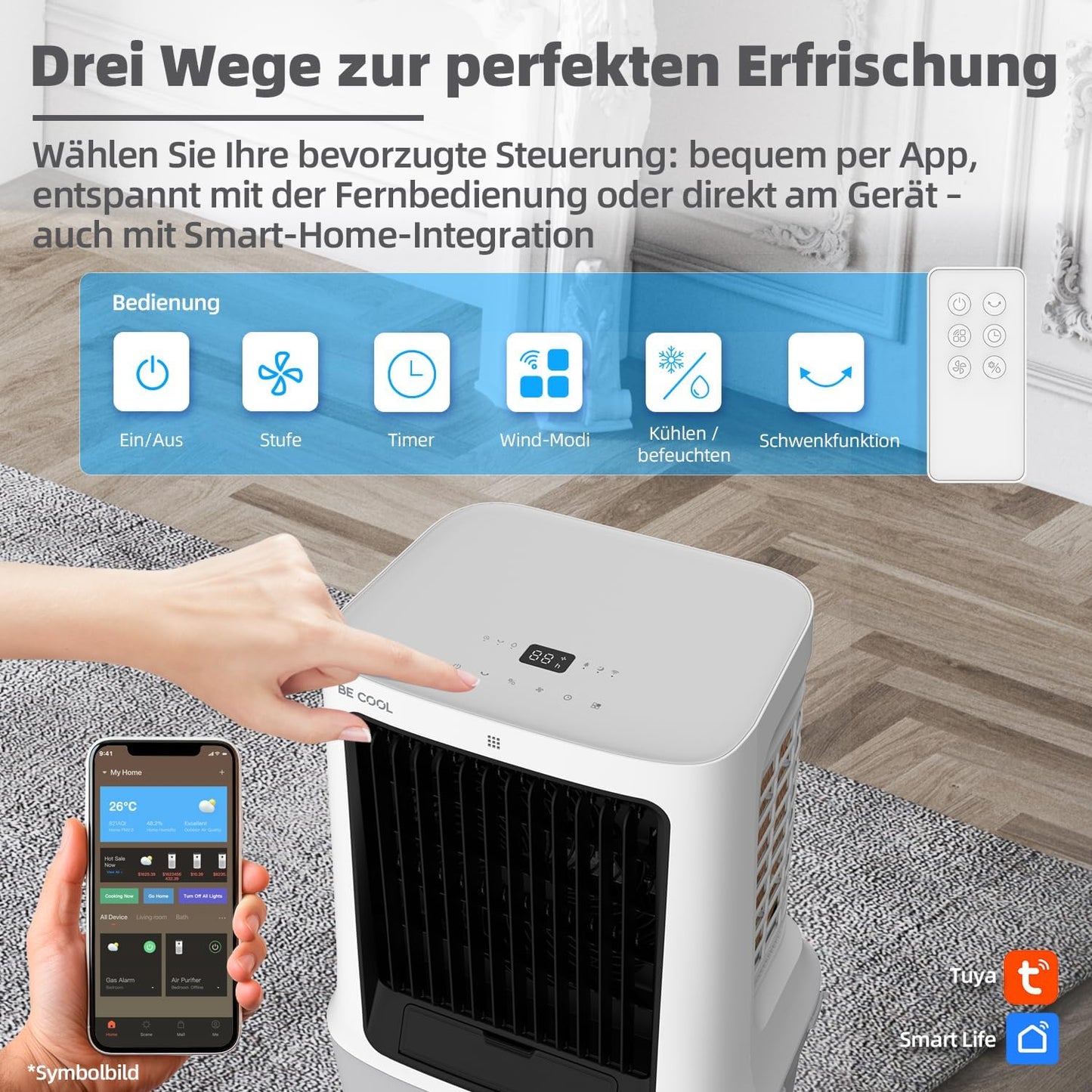 BC30ACP2501W Luftkühler mit WiFi-Steuerung und Trockenluftfunktion