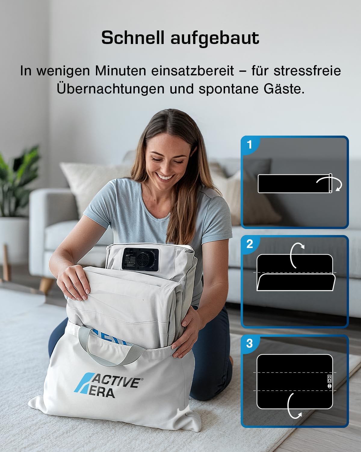 Doppel Luftbett, 2 Personen (200 x 150 x 36.5 cm)