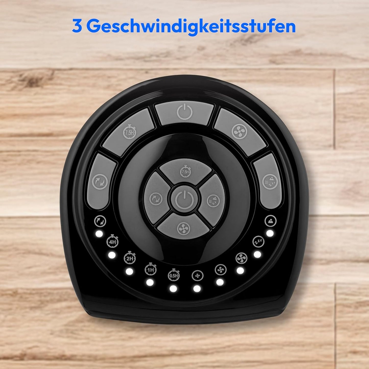 E11 TF Turmventilator mit Fernbedienung, Schwarz