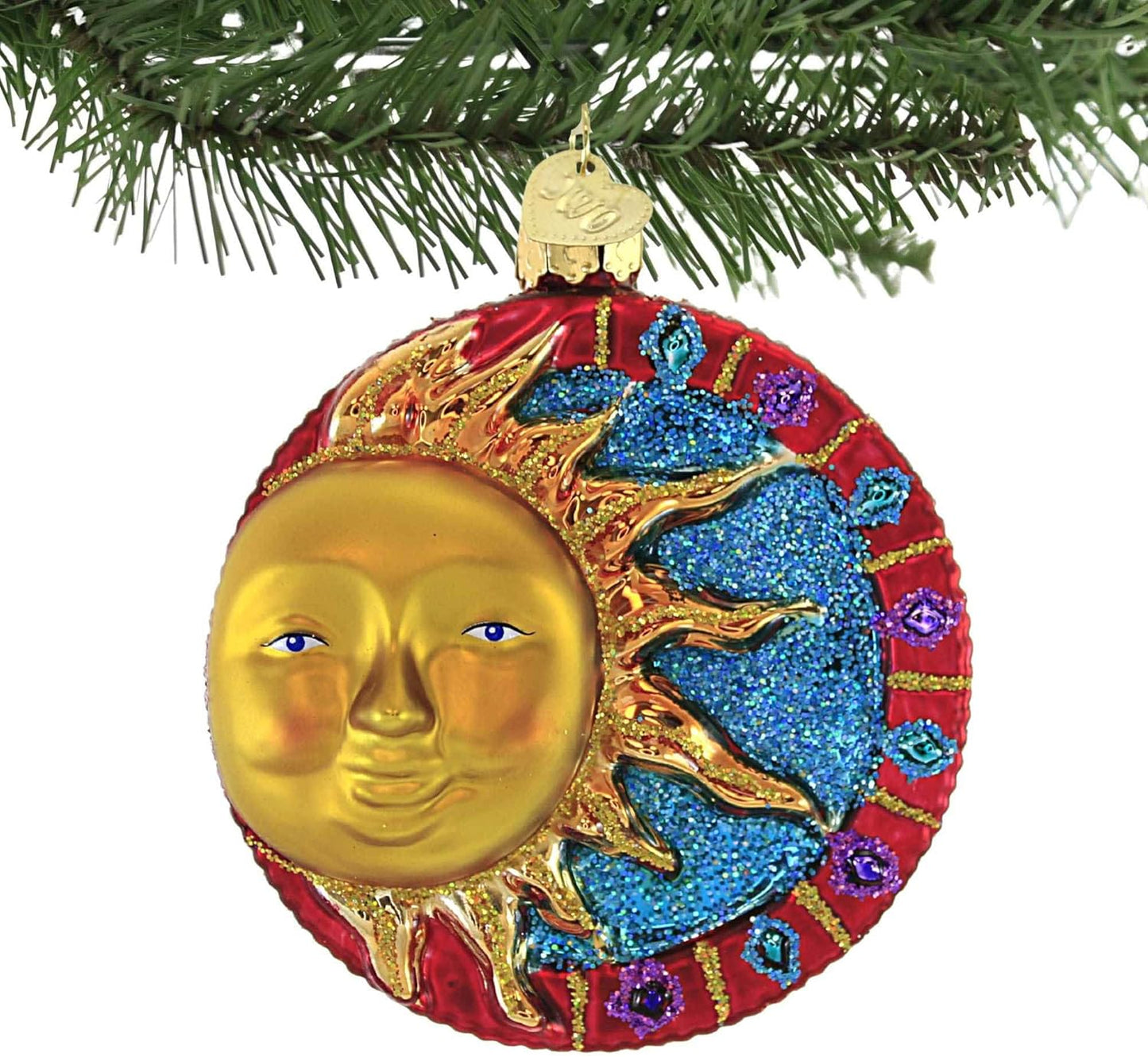 Glas-Weihnachtsbaumschmuck Jeweled Sun, Jeweled Sun