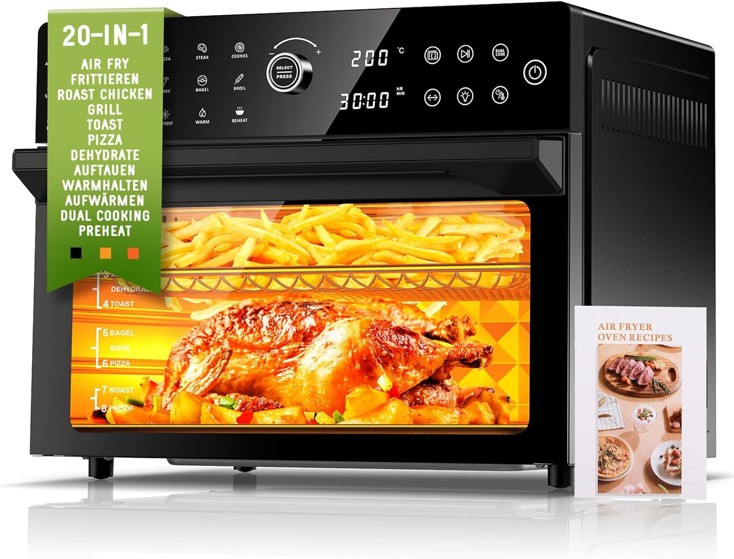 Minibackofen mit 20 Programmen
