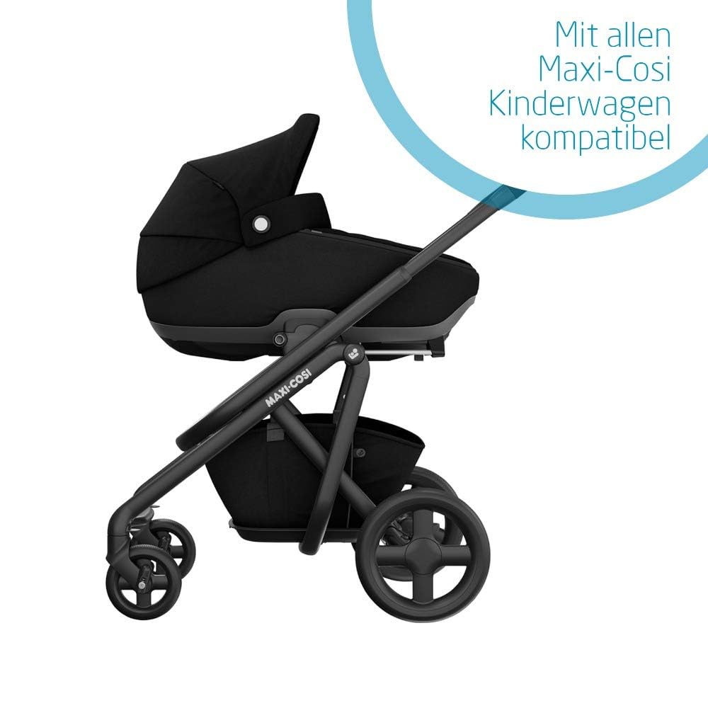 Jade Babywanne für Auto und Kinderwagen, essential black