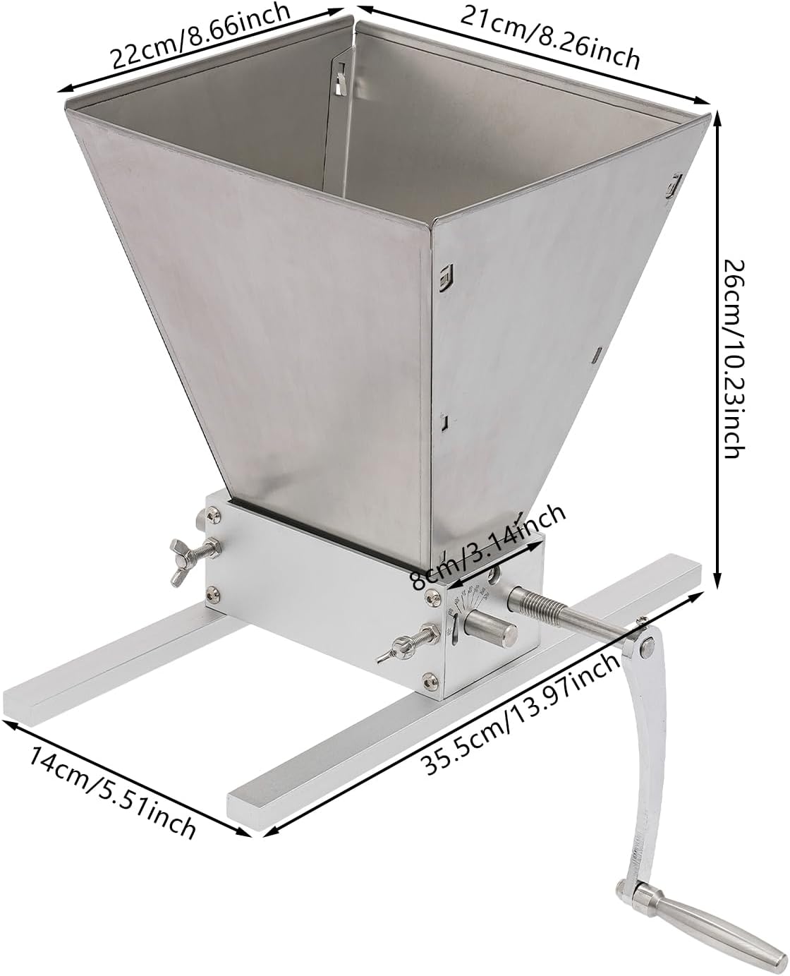 Getreidemühle mit Handkurbel