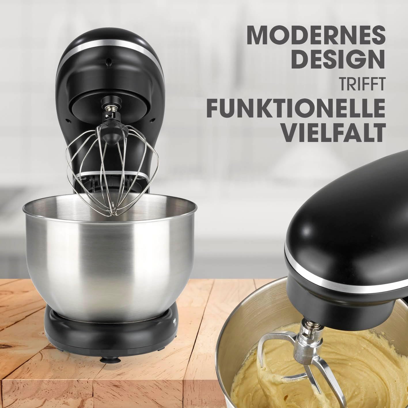 Küchenmaschine GOURMETmaxx, Mettalic Schwarz