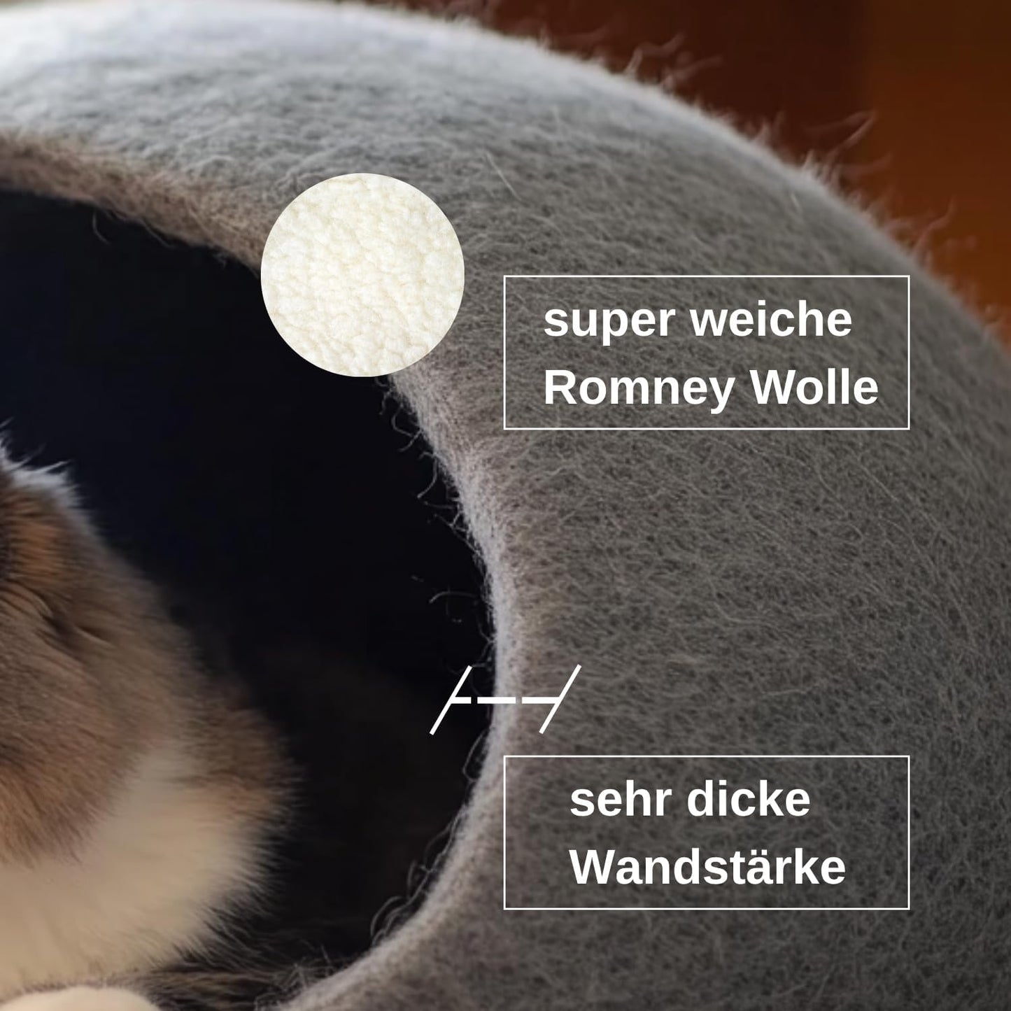 2-in-1Katzenhöhle & Katzenbett, Hellgrau