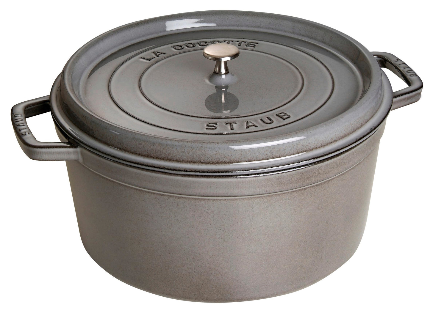Gusseisen Bräter Cocotte, 30 cm Graphit-Grau