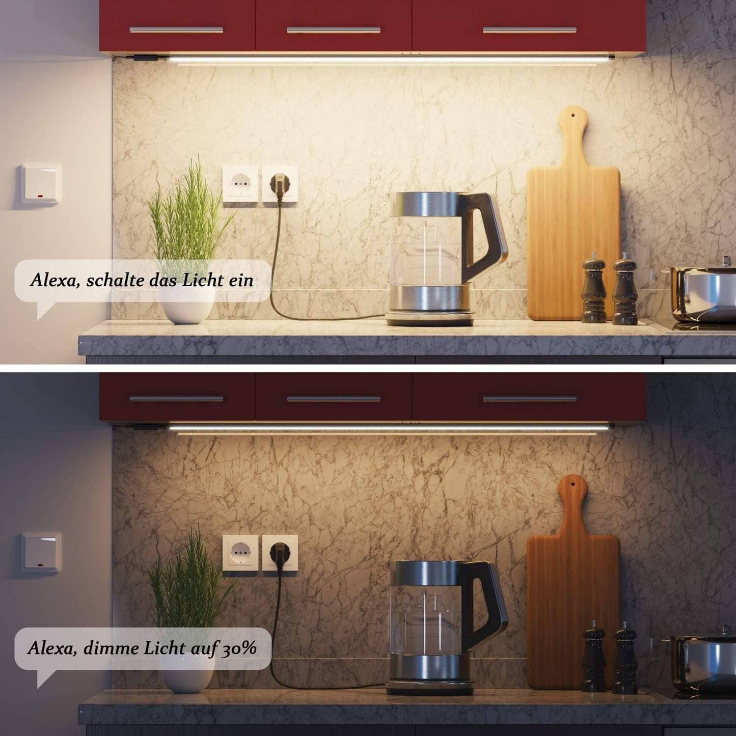 Smarte LED Unterbauleuchte SIRIS, 2er Set, 2er Set