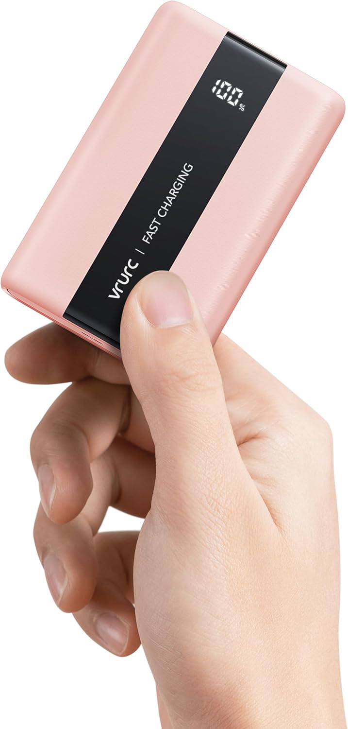 Powerbank mit Schnellladefunktion, Rosa
