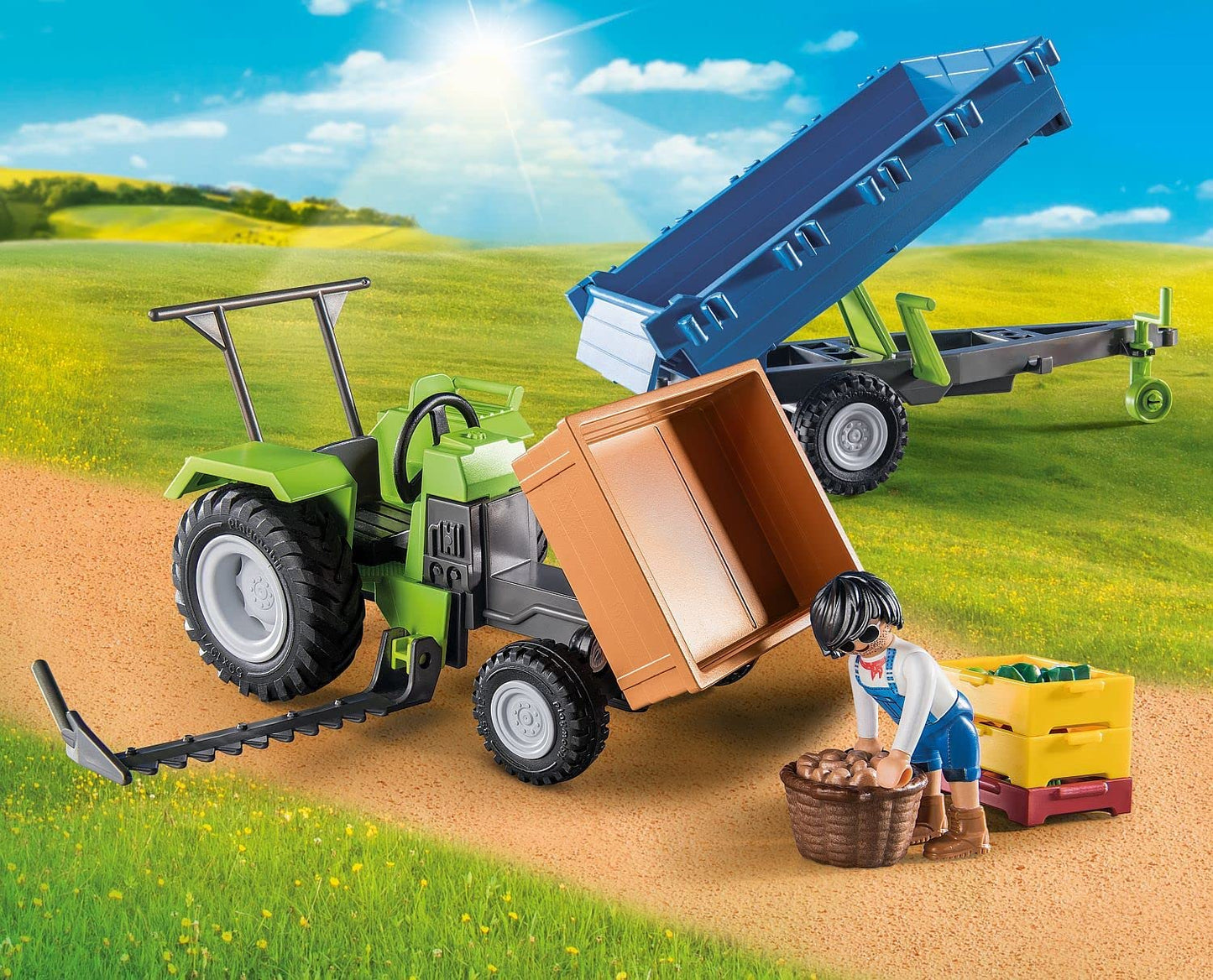 71249 Traktor mit Hänger, Konstruktionsspielzeug