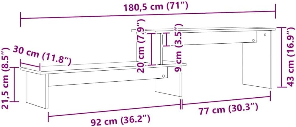 TV-Lowboard, Altholz
