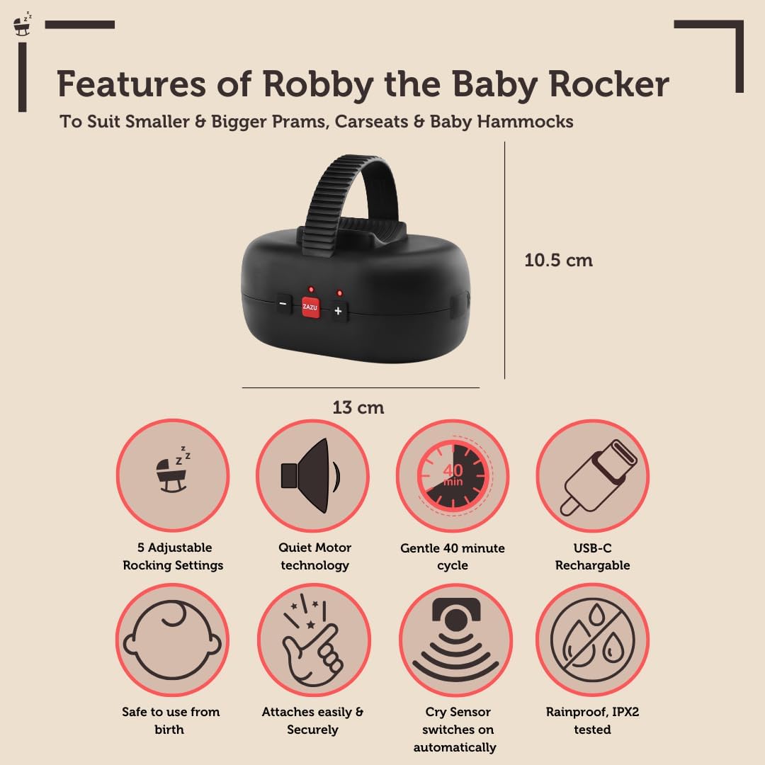 Baby Rocker - Kinderwagenschaukler, Schwarz