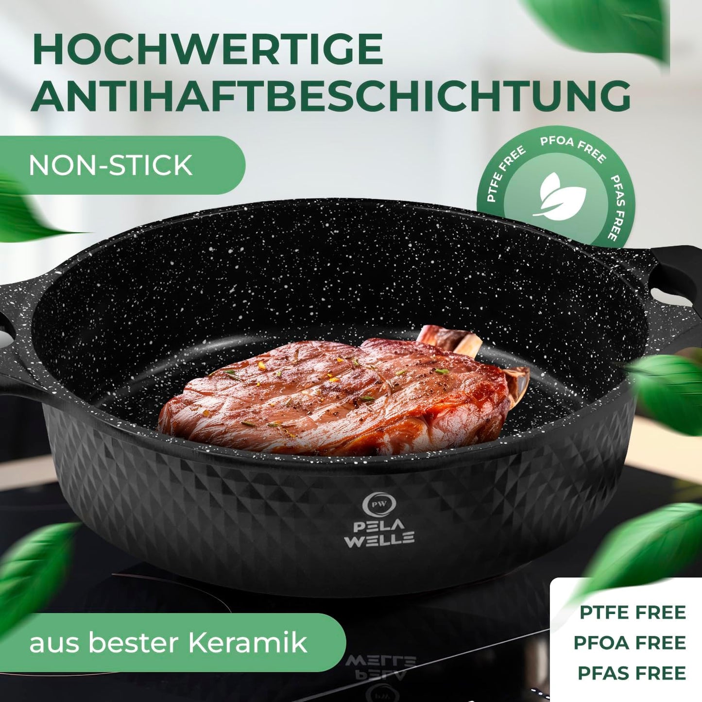 Keramik-Topfset Induktion (15-teilig) inkl. Küchenhelfer